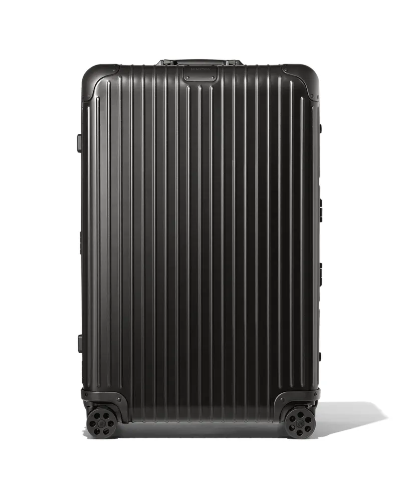 Rimowa Original Trunk XL Großer Koffer in Schwarz - Aluminium Schwarz