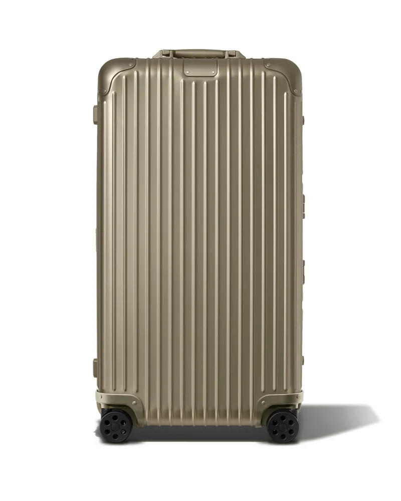Rimowa Original Trunk Plus Großer Koffer in Titan - Aluminium Titan