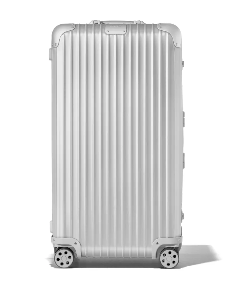Rimowa Original Trunk Plus Großer Koffer in Silber - Aluminium Silber