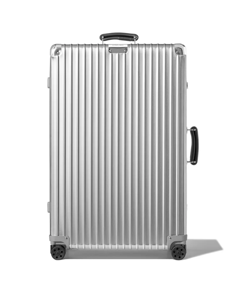 Rimowa Classic Trunk Großer Koffer in Silber - Aluminium Silber