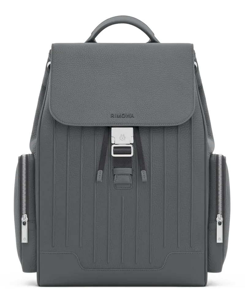 Rimowa Never Still - Leder Rucksack Large mit Magnetverschluss in Grau Grau