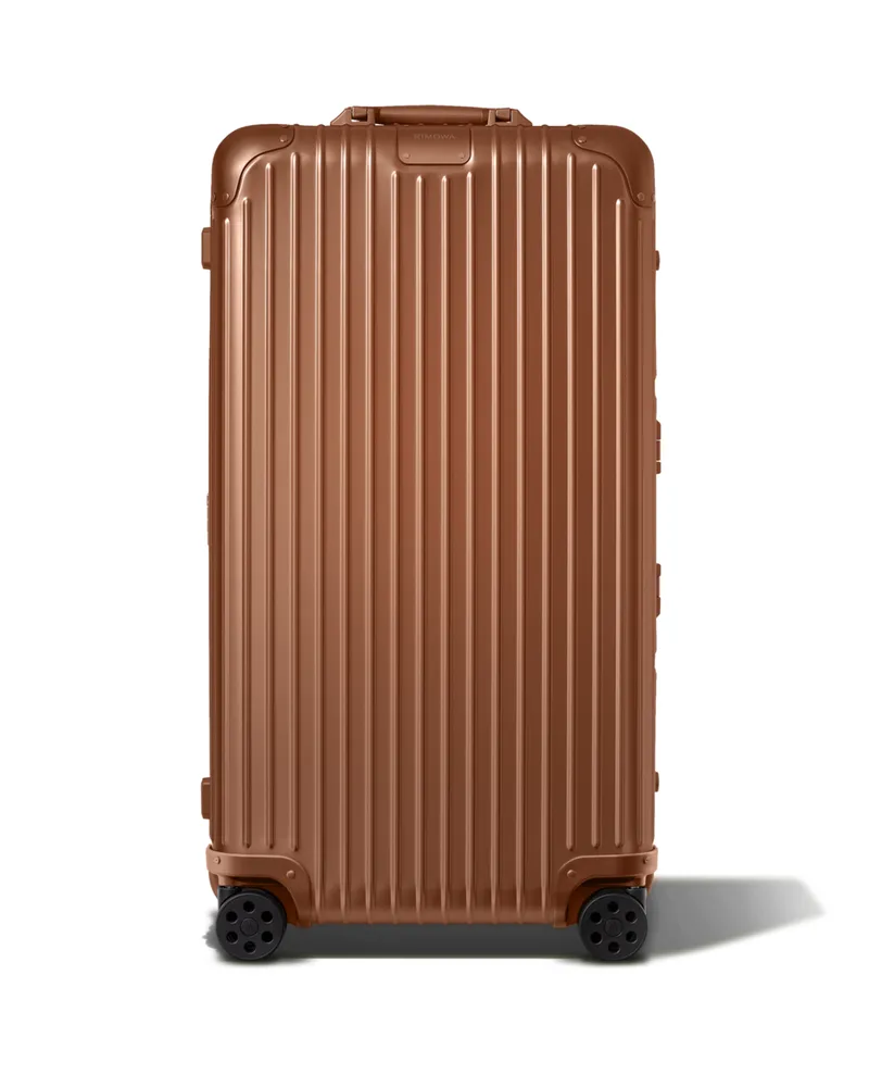 Rimowa Original Trunk Plus Großer Koffer in Bronze - Aluminium Bronze