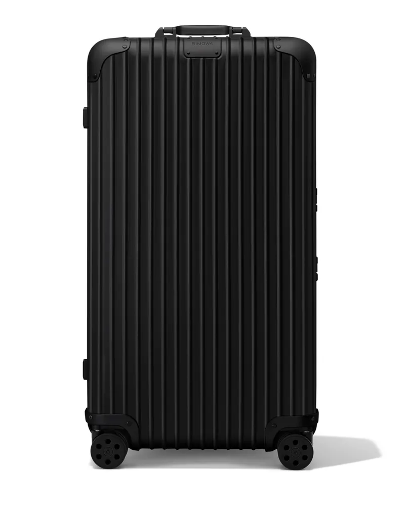 Rimowa Original Trunk XL Großer Koffer in Schwarz - Aluminium Schwarz