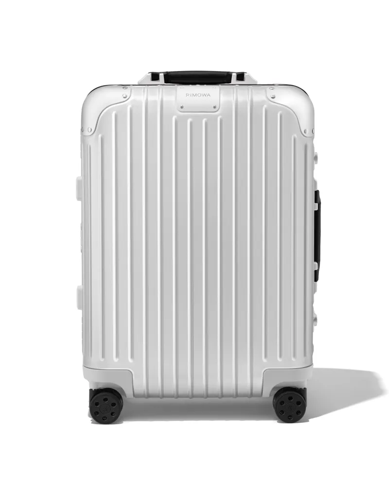 Rimowa Original Cabin Twist Koffer in Silber und Schwarz - Aluminium Silber