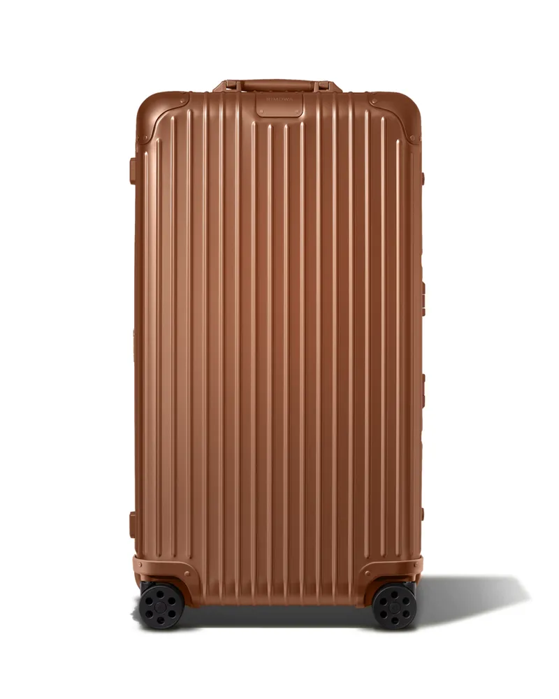 Rimowa Original Trunk Plus Großer Koffer in Bronze - Aluminium Bronze