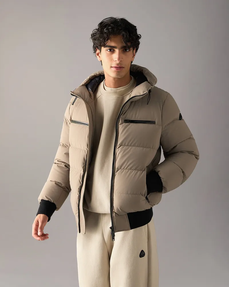 Moose Knuckles Soho Daunen - Bomberjacke Aschgrau