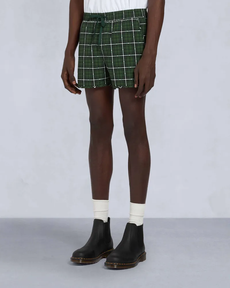 Moose Knuckles CND KARIERTE BADESHORTS-GREEN PLAID Green