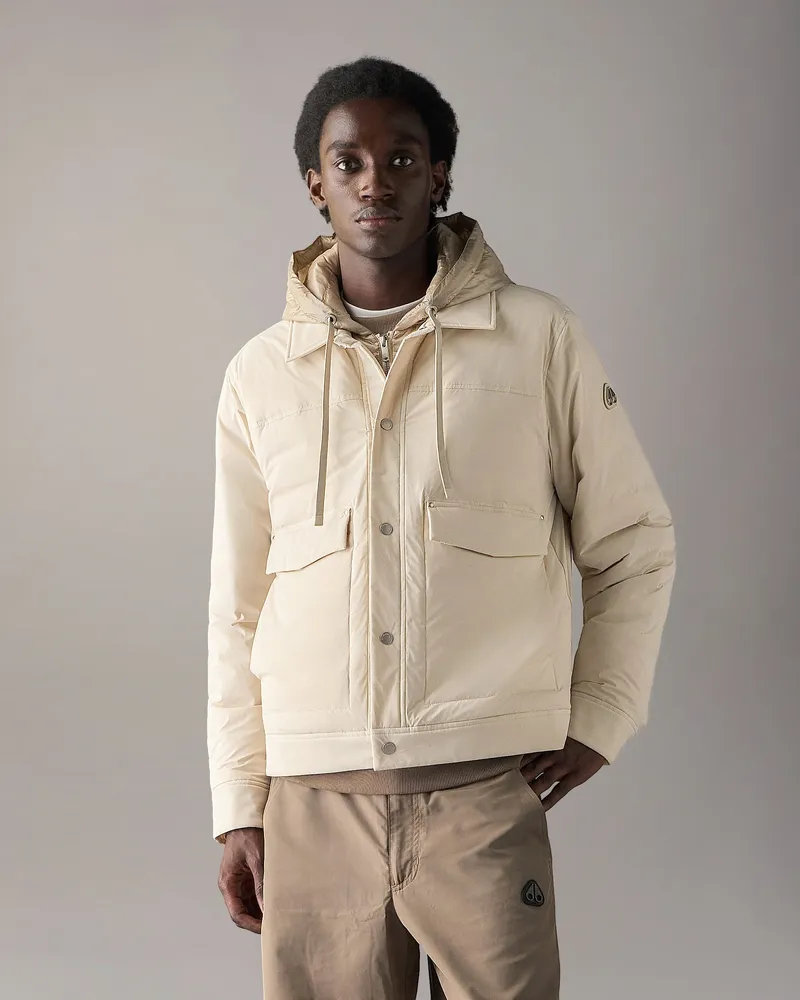 Moose Knuckles Brixton Daunen - Truckerjacke Alabaster
