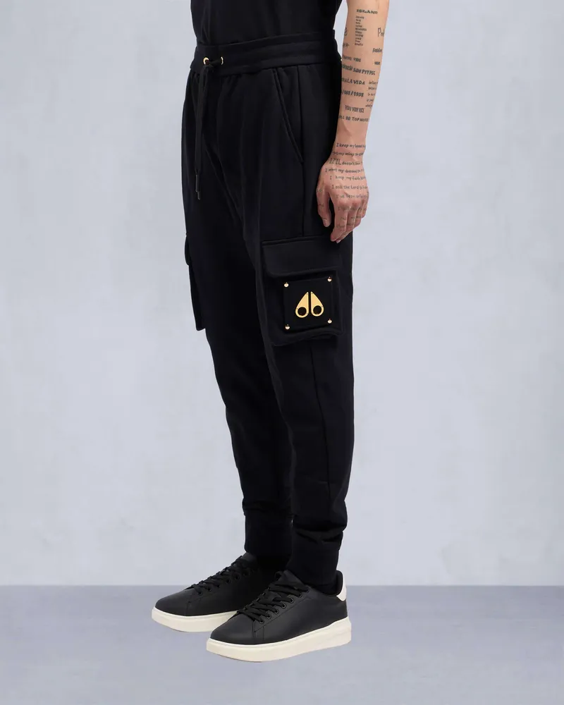 Moose Knuckles GOLD SERIES CLEMONT CARGO-JOGGINGHOSE-Schwarz Schwarz