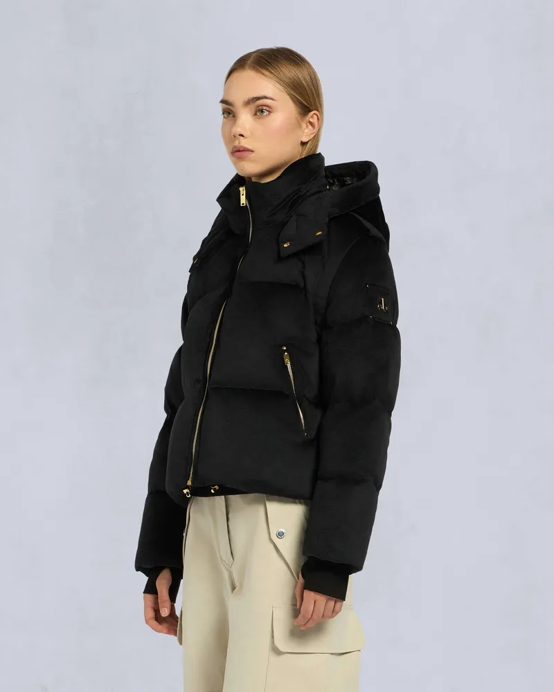 Moose Knuckles GOLD SERIES MISTI JACKE AUS VELOURS-Schwarz Schwarz