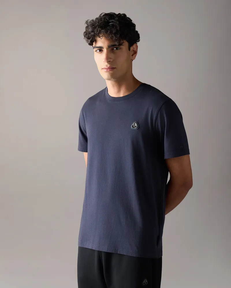 Moose Knuckles Crescent T - Shirt Marineblau