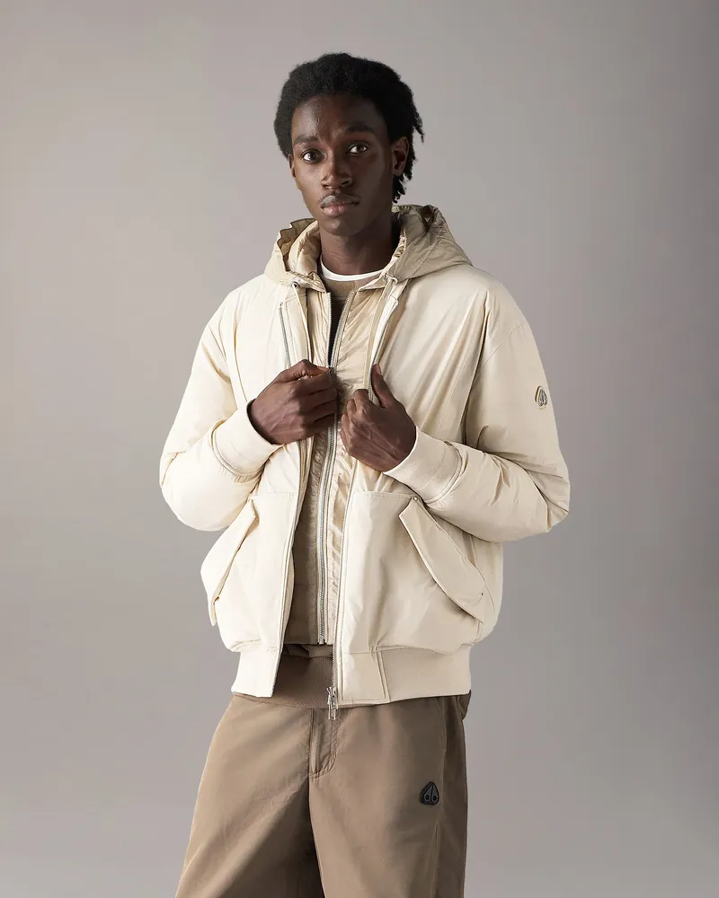 Moose Knuckles Brixton Daunen - Bomberjacke Alabaster