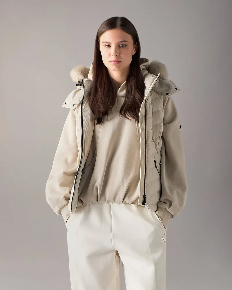 Moose Knuckles Elora Daunenweste Für Damen Alabaster