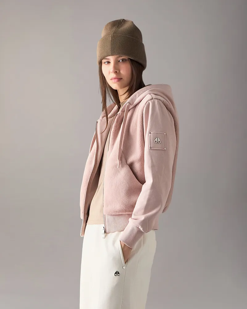 Moose Knuckles Roslyn Bunny Hoodie Für Damen Rosenholz