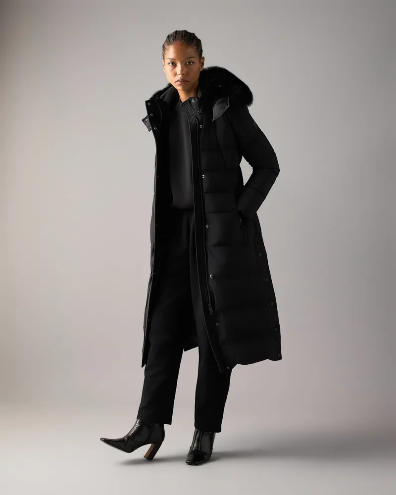 Moose Knuckles Jocada Langer Daunenparka Für Damen Schwarz