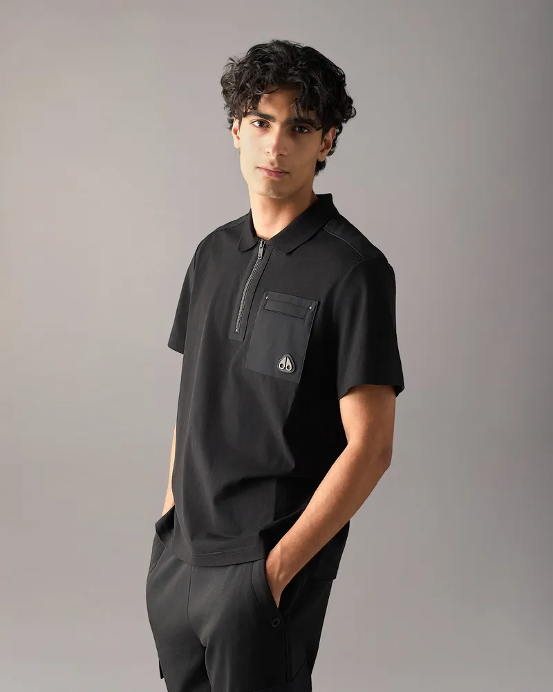 Moose Knuckles Dalon Poloshirt Schwarz