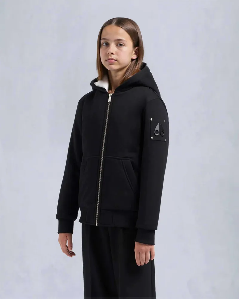 Moose Knuckles CLASSIC BUNNY UNISEX FÜR KINDER-Schwarz / Weißer Kunstpelz Schwarz