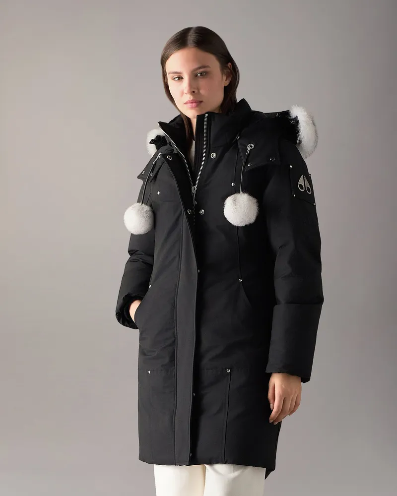Moose Knuckles Original Stirling Daunenparka - Schwarz Für Damen Natur