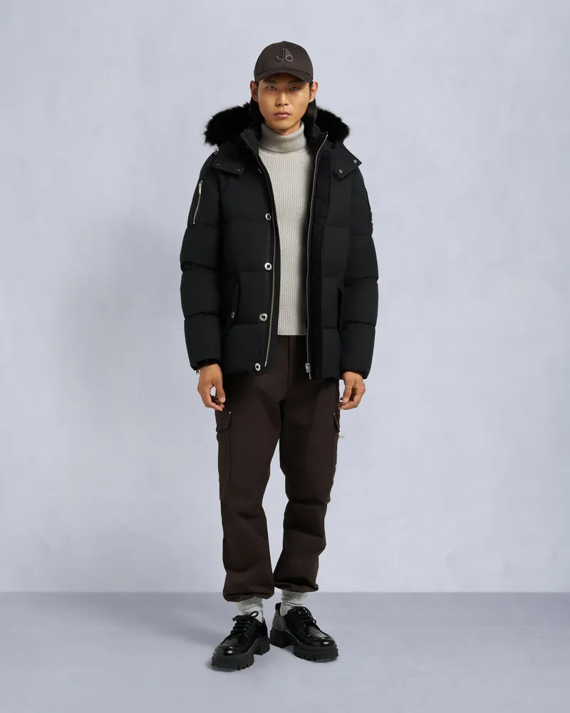 Moose Knuckles Original 3q Jacke Mit Shearling - Besatz Schwarz