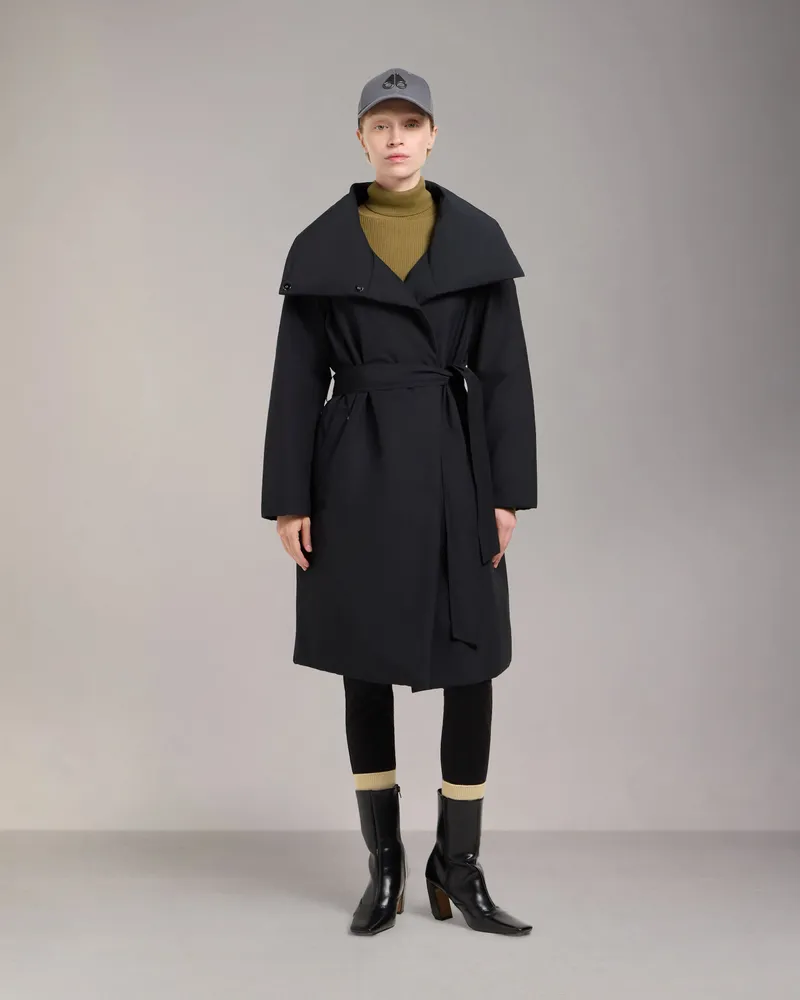 Moose Knuckles Lonsdale – Lange Wickeljacke - Farbe: Schwarz - Für Damen Schwarz