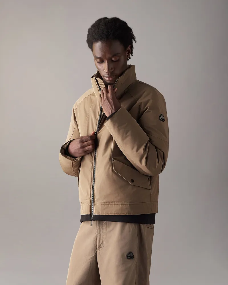 Moose Knuckles West - Ed Daunen - Truckerjacke Aschgrau