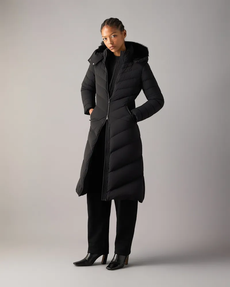 Moose Knuckles Cooper Lake Daunenparka Für Damen Schwarz