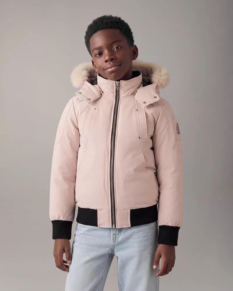 Moose Knuckles Original Daunen - Bomberjacke Für Kinder - Rosenholz Alabaster