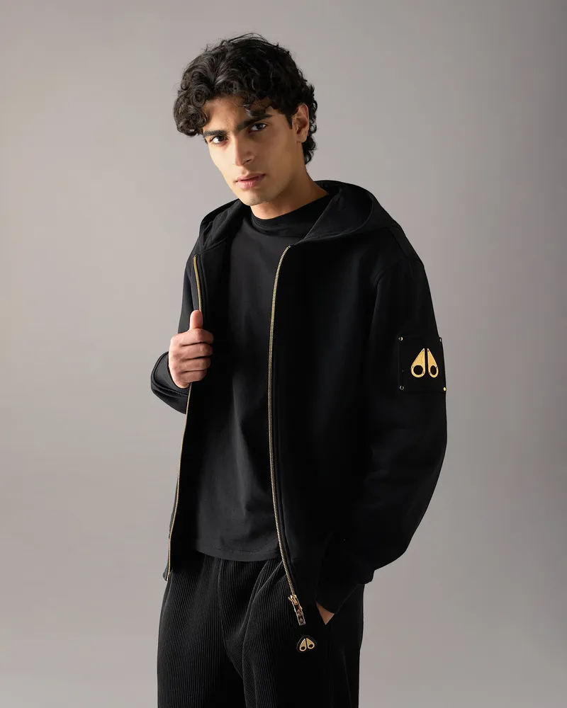 Moose Knuckles Hartsfield Zip - Up Hoodie Gold Series Schwarz