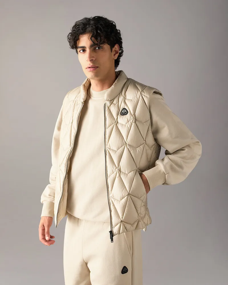 Moose Knuckles Iceberg Quilt Daunenweste Alabaster