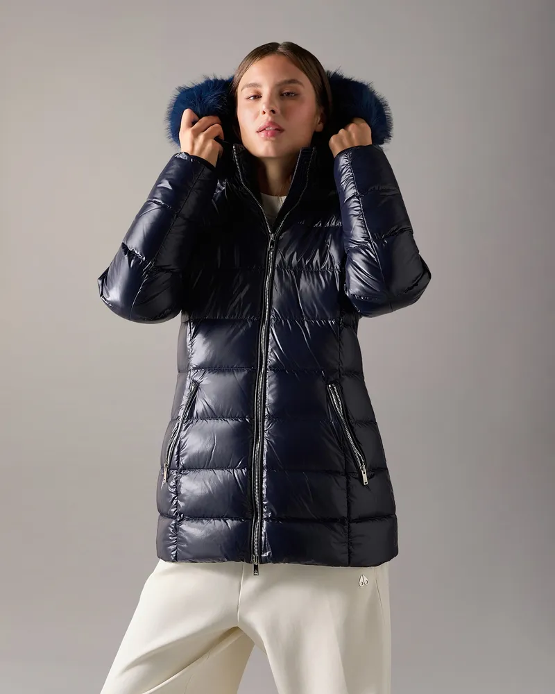 Moose Knuckles Celestia 3q Daunenjacke - Farbe: Marineblau - Für Damen Marineblau
