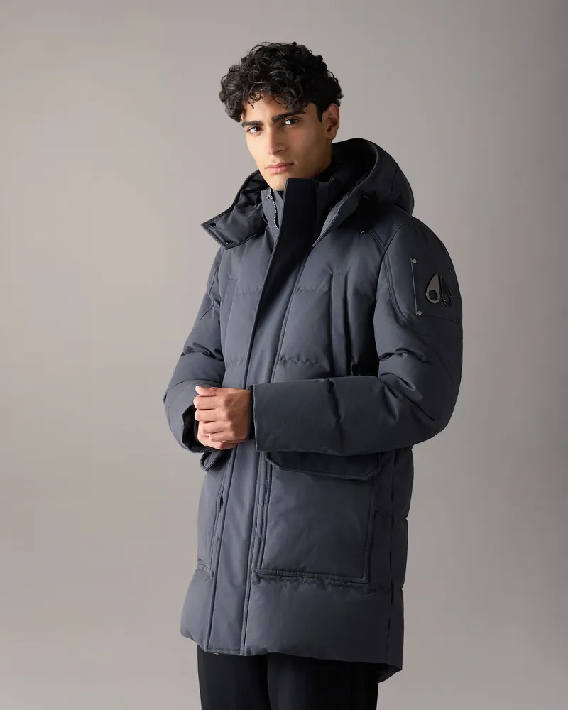 Moose Knuckles Banff Daunenparka - Farbe: Zement - Für Herren Zement
