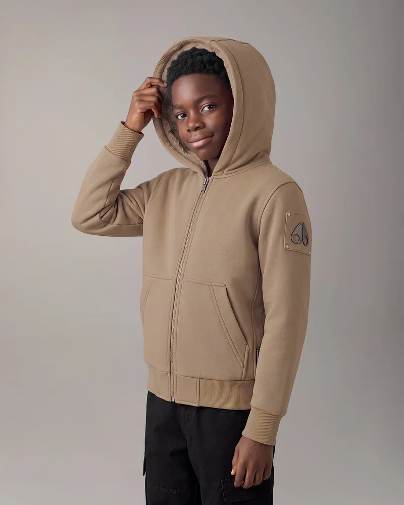 Moose Knuckles Classic Bunny Hoodie Für Kinder Aschgrau