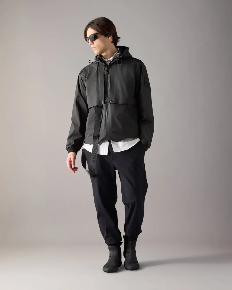 Moose Knuckles Knox Verstaubare Regenjacke Schwarz