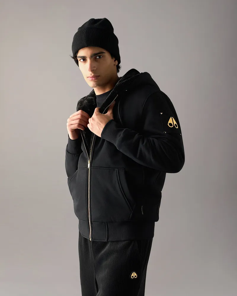 Moose Knuckles Gold Series Classic Bunny Hoodie Schwarz