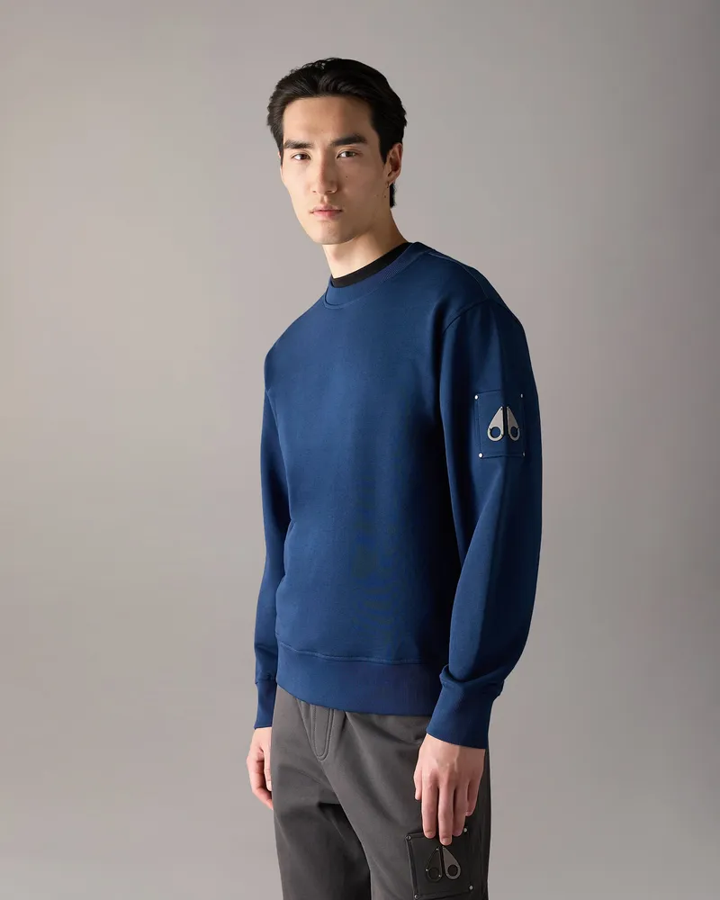 Moose Knuckles Hartsfield Sweatshirt Mit Rundhalsausschnitt Nachtblau