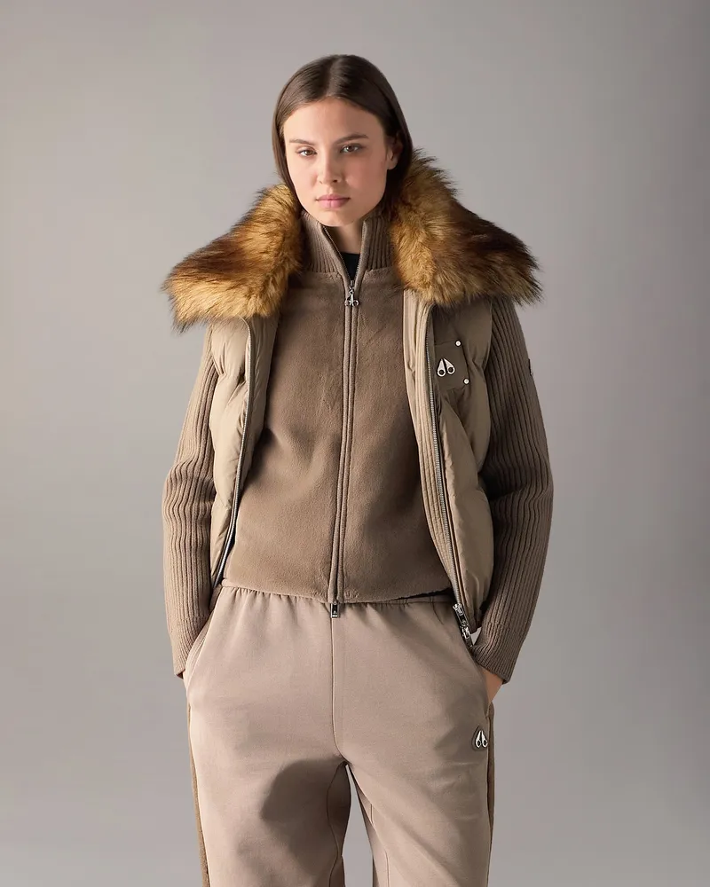 Moose Knuckles Everest Daunen-pufferweste - Farbe: Aschgrau - Für Damen Aschgrau