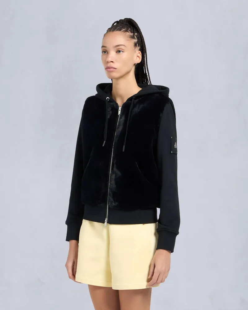 Moose Knuckles ROSYLYN BUNNY HOODIE-Schwarz Schwarz