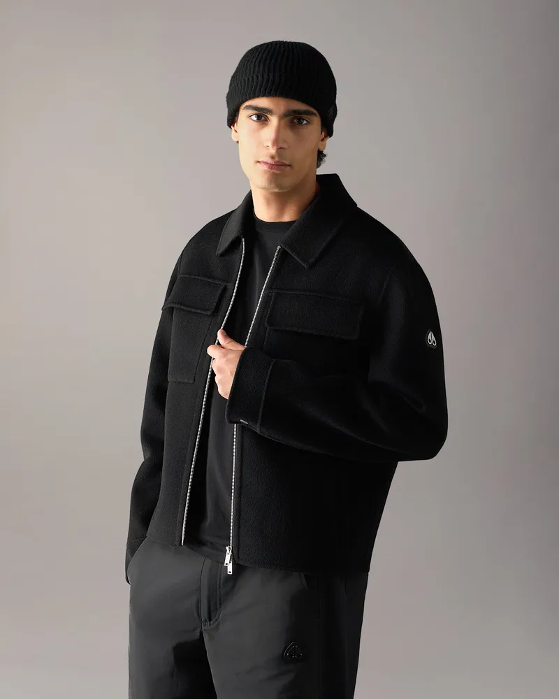 Moose Knuckles Jacques Wolljacke Schwarz