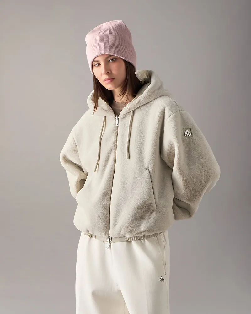 Moose Knuckles Wendbarer Eaton Bunny Hoodie Für Damen Alabaster