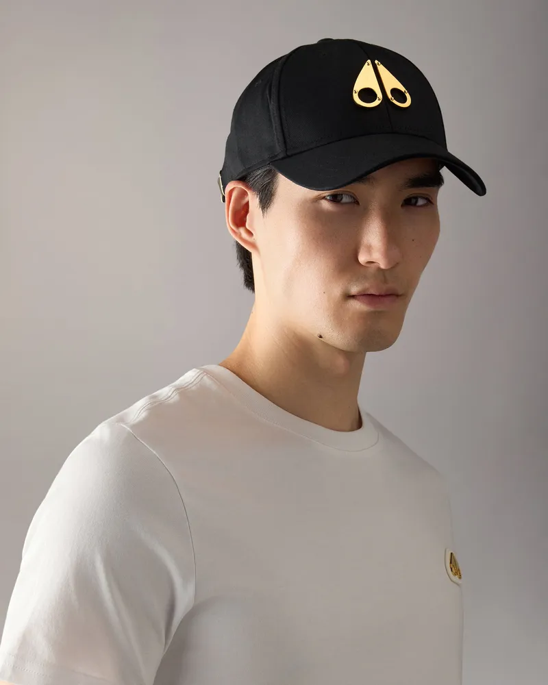 Moose Knuckles Gold Series Logo Icon Baseballkappe Schwarz
