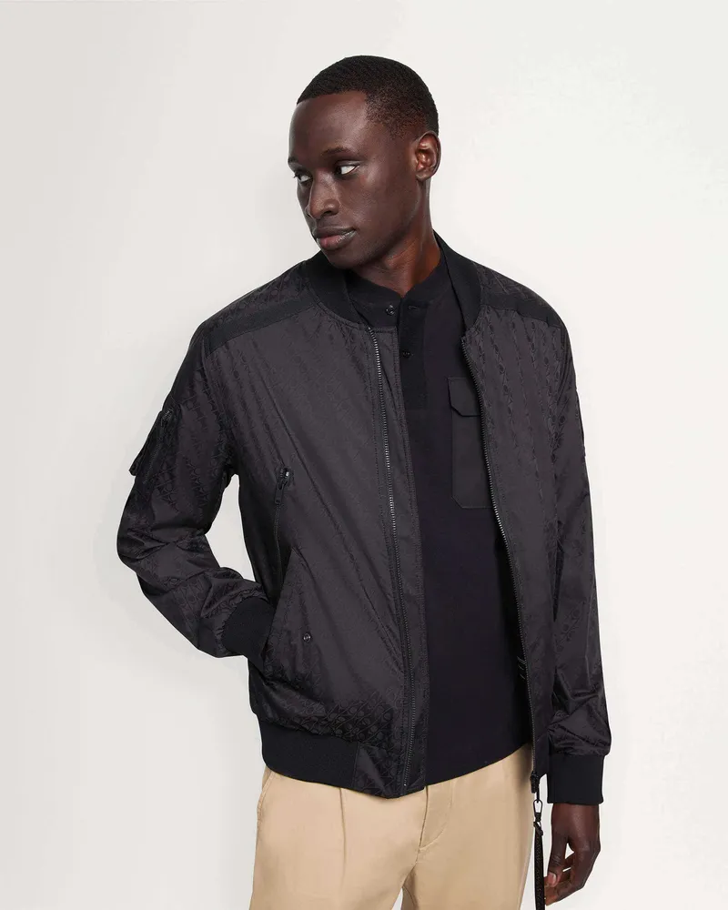 Moose Knuckles COURVILLE BOMBERJACKE-Schwarz Monogram Schwarz