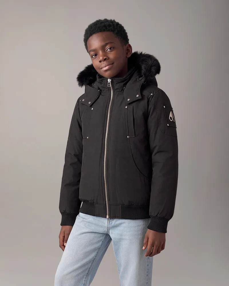 Moose Knuckles Original Daunen - Bomberjacke Für Kinder Schwarz