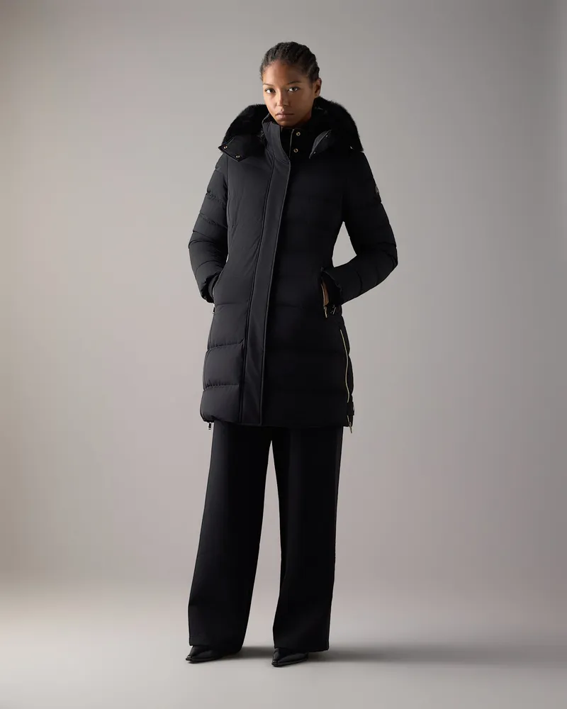 Moose Knuckles Gold Series Watershed Daunenparka Für Damen Schwarz
