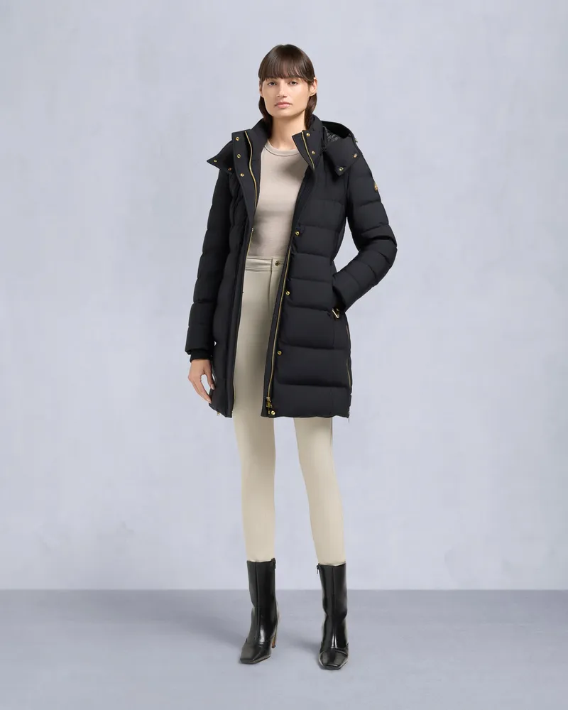 Moose Knuckles Gold Series Nyluxe Watershed Parka Mit Shearling - Besatz Für Damen Schwarz