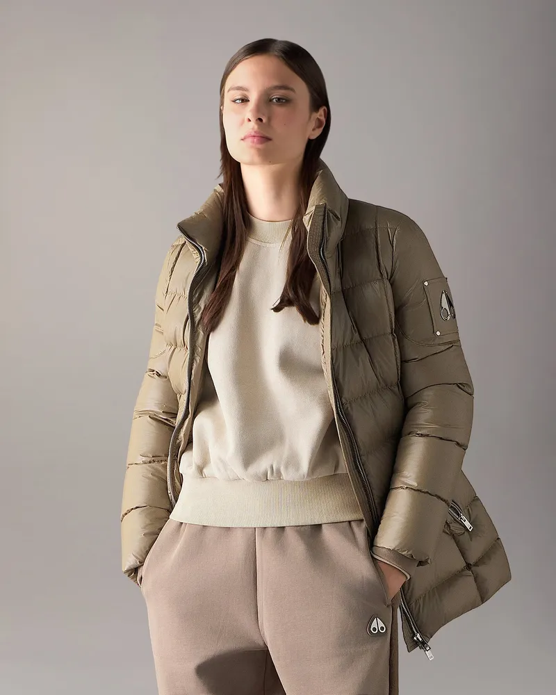 Moose Knuckles Celestia 3q Daunenjacke - Farbe: Aschgold - Für Damen Aschgold