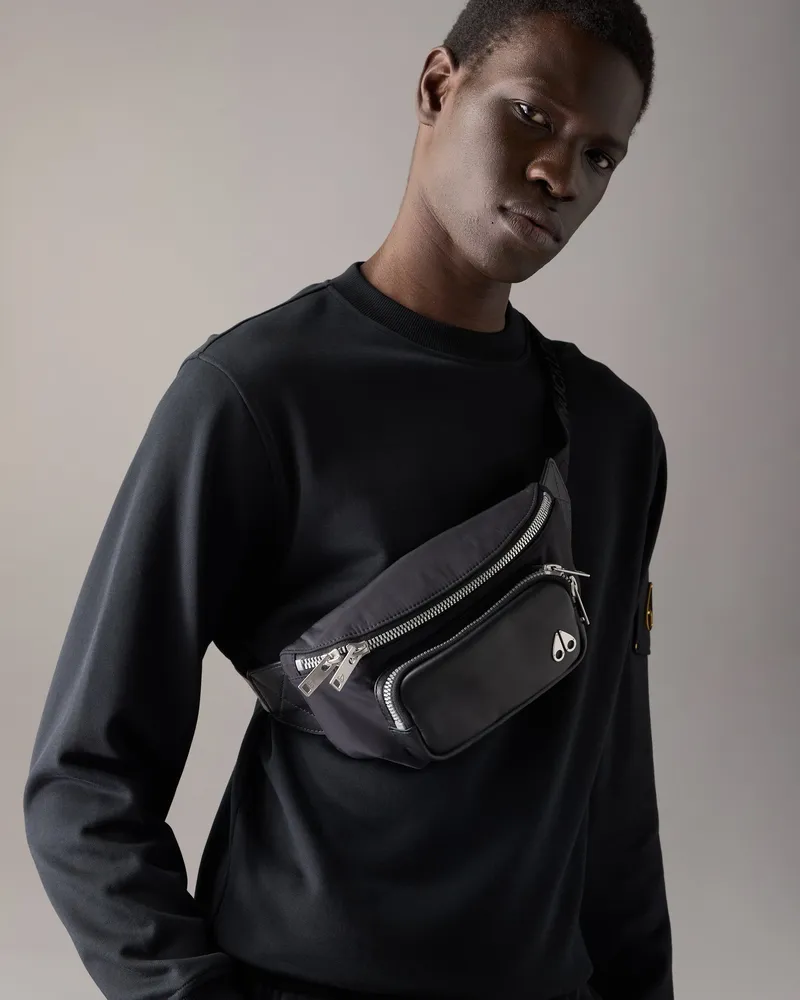 Moose Knuckles Logo Gürteltasche Schwarz