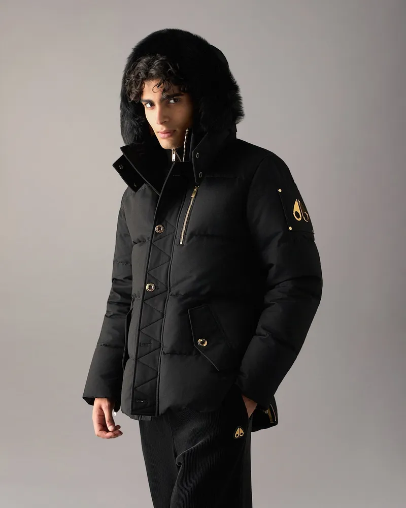Moose Knuckles Gold Series Original 3q Daunenjacke Schwarz