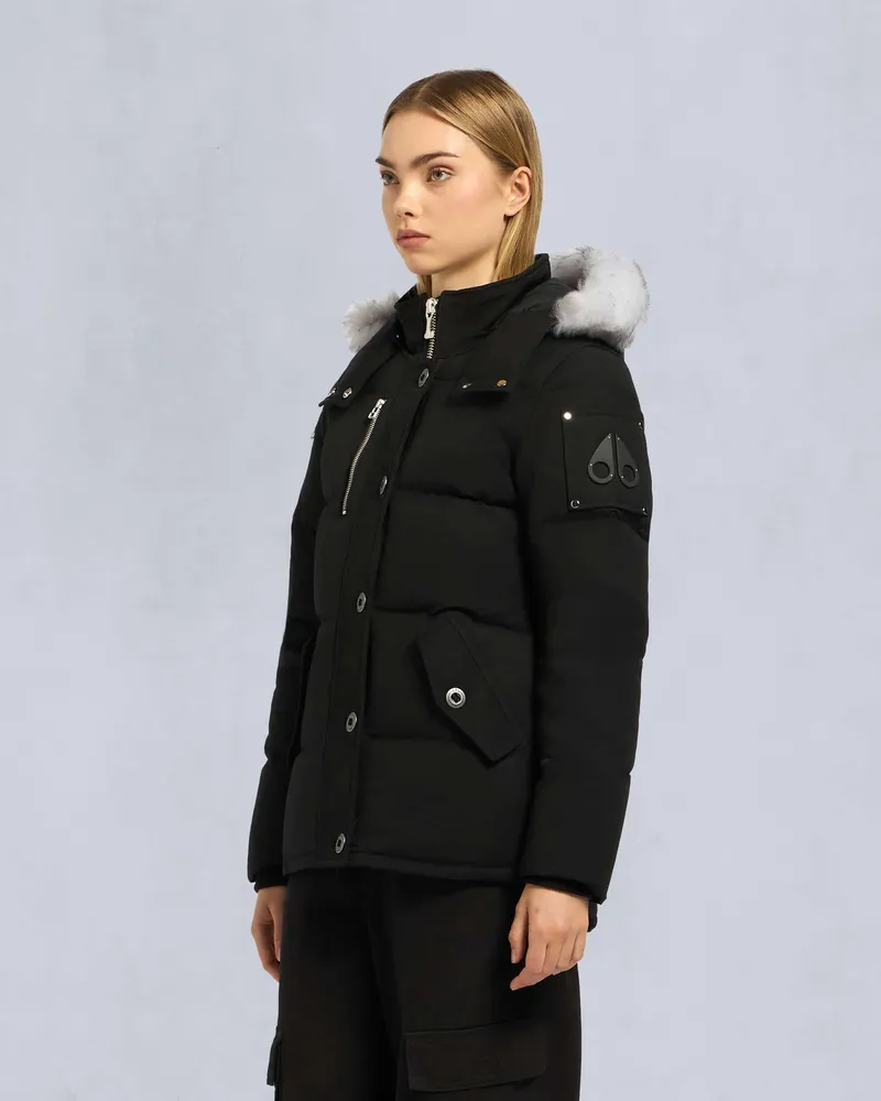 Moose Knuckles ORIGINAL 3Q-JACKE SHEARLING-Schwarz / Naturfarbenes Shearling Schwarz