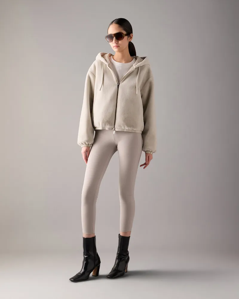 Moose Knuckles Wendbarer Eaton Bunny Hoodie Mit Monogramm Für Damen Alabaster