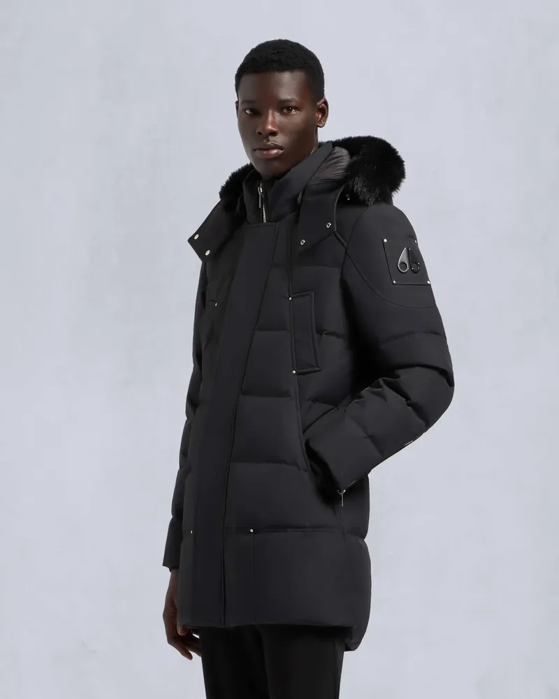 Moose Knuckles CLOUD PARKA MIT NEOSHEARLING-Schwarz / Schwarzes Shearling Schwarz